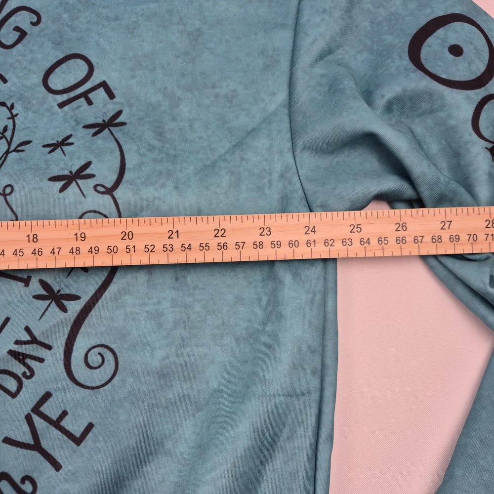 Outlander Sweatshirt Women's 2X Teal Shiny Finish Crewneck Over the Sea Quote - Picture 7 of 12